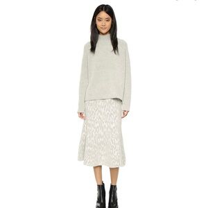 Theory Gray Midi Skirt